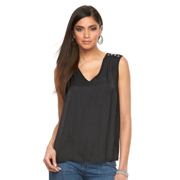 Jennifer Lopez Tops - Jennifer Lopez Grommet Top